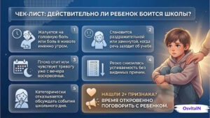 Чек-лист болится ли ребенок школу - OsvitaIN