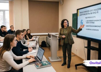 Преподаватель рассказывает студентам про академичесую доброчестность и ИИ — OsvitaIN
